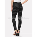 Вертикальный полосатый узкие брюки Производство Оптовая продажа женской одежды (TA3077P)
